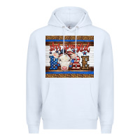 White 4th of July Western Star Spangled Baby Cow Premium Hoodie - LillyAllenDesigns
