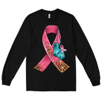 Black cancer ribbon and boxing gloves Long Sleeve Tee - AdoDesignShop