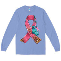 Colony Blue cancer ribbon and boxing gloves Long Sleeve Tee - AdoDesignShop