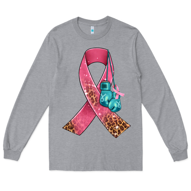 Cancer Ribbon And Boxing Gloves Long Sleeve Tee by AdoDesignShop | Teevron