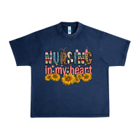 Navy nursing in my heart Urban Heavy Tee - FaDigitalArtStudio