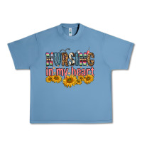 Pebble Blue nursing in my heart Urban Heavy Tee - FaDigitalArtStudio
