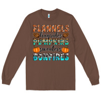 Chestnut Flannels Hayrides Pumpkins Sweaters Bonfires Long Sleeve Tee - Artiststas