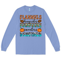 Colony Blue Flannels Hayrides Pumpkins Sweaters Bonfires Long Sleeve Tee - Artiststas