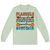 Matcha Flannels Hayrides Pumpkins Sweaters Bonfires Long Sleeve Tee - Artiststas