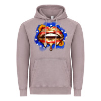 Vintage Zinc leopard american flag lips Vintage Hoodie - Zillion Design Studio