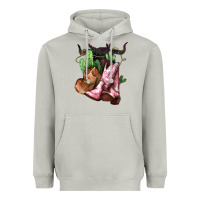 Moon Dust cowgirl boots hat horns cactus Heavyweight Hoodie - NancyCooperArtShop