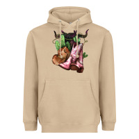 Mushroom cowgirl boots hat horns cactus Heavyweight Hoodie - NancyCooperArtShop