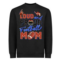 Black loud and proud football mom Heavyweight Sweatshirt - Zillion Design Studio