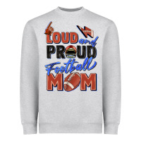 Heather Grey loud and proud football mom Heavyweight Sweatshirt - Zillion Design Studio