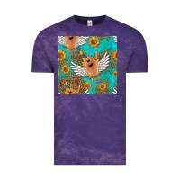 Cloud Purple rock n roll hands seamless pattern Vintage Tee - HRA Design Shop