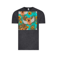 Vintage Black rock n roll hands seamless pattern Vintage Tee - HRA Design Shop
