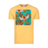 Vintage Mustard rock n roll hands seamless pattern Vintage Tee - HRA Design Shop