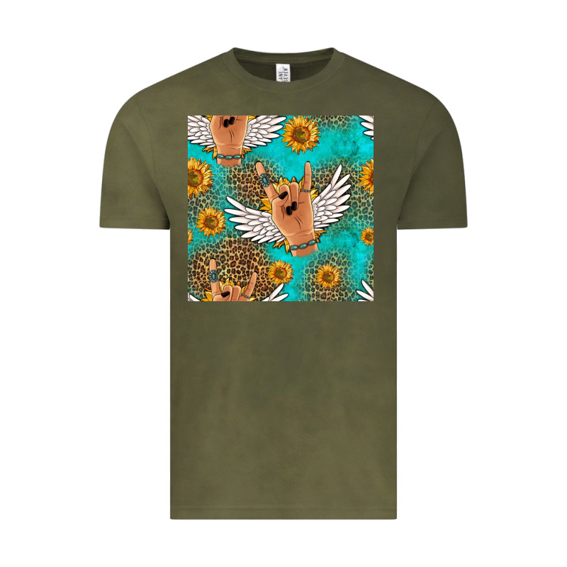 Rock N Roll Hands Seamless Pattern Vintage Tee by HRA Design Shop | Teevron