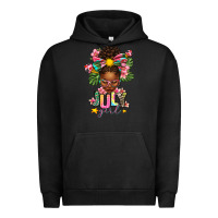 Pigment Black July Girl Afro Woman Summer Urban Hoodie - texasbilliewilder