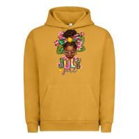Pigment Peanut Butter July Girl Afro Woman Summer Urban Hoodie - texasbilliewilder