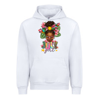 White July Girl Afro Woman Summer Urban Hoodie - texasbilliewilder