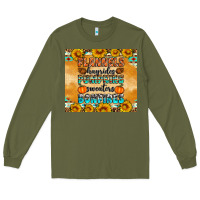 Army Green Flannes Hayrides Sweaters Bonfires Long Sleeve Tee - Artiststas