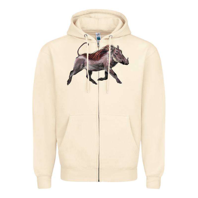 Warthog Illustrations Zipper Hoodie by LillyAllenDesigns | Teevron