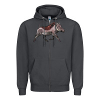 Smoke Warthog Illustrations Zipper Hoodie - LillyAllenDesigns