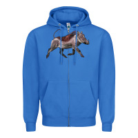 True Royal Warthog Illustrations Zipper Hoodie - LillyAllenDesigns