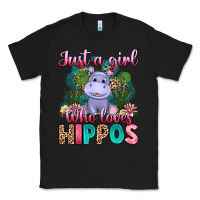 Black just a girl who loves hippos Classic Tee - Artiststas