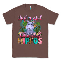 Chestnut just a girl who loves hippos Classic Tee - Artiststas