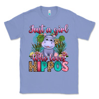 Colony Blue just a girl who loves hippos Classic Tee - Artiststas
