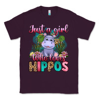 Plum just a girl who loves hippos Classic Tee - Artiststas