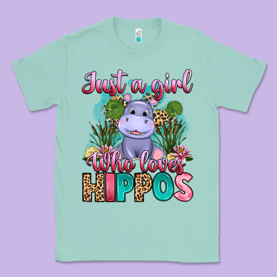Just A Girl Who Loves Hippos Classic Tee Designed By Artiststas
