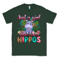Sports Green just a girl who loves hippos Classic Tee - Artiststas