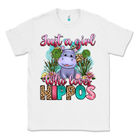 White just a girl who loves hippos Classic Tee - Artiststas