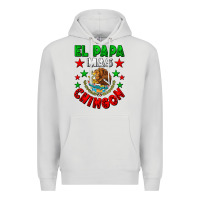 El Papa Mas Chingon Mexican Flag Premium Hoodie | Teevron