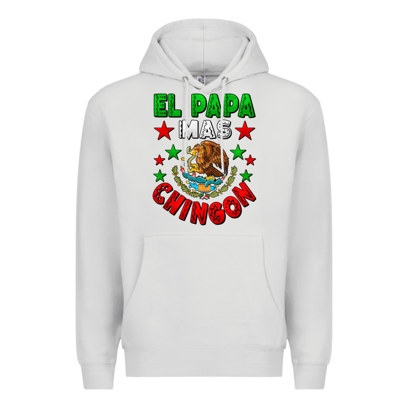El Papa Mas Chingon Mexican Flag Premium Hoodie by LillyAllenDesigns | Teevron