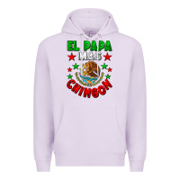 Lilac El Papa Mas Chingon Mexican Flag Premium Hoodie - LillyAllenDesigns