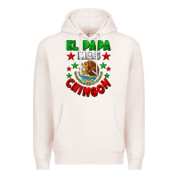 Pale Pink El Papa Mas Chingon Mexican Flag Premium Hoodie - LillyAllenDesigns