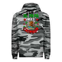 Slate Camo El Papa Mas Chingon Mexican Flag Premium Hoodie - LillyAllenDesigns