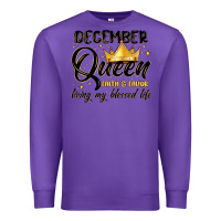 Purple december queen faith and favor living my blessed l Premium Sweatshirt - MaliasSmallBusiness