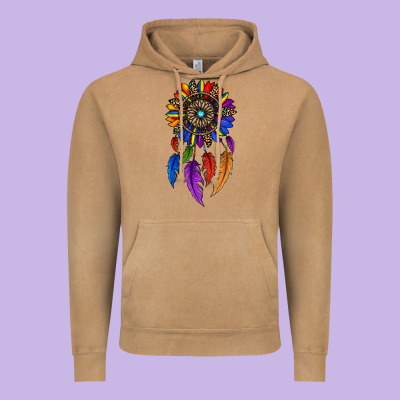 Pride Sunflower Dreamcatcher Vintage Hoodie Designed By Jahusdesignshop