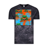 Cloud Black funny frogs seamless pattern Vintage Tee - HRA Design Shop