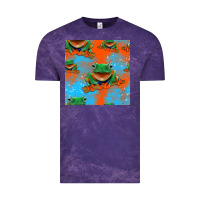 Cloud Purple funny frogs seamless pattern Vintage Tee - HRA Design Shop