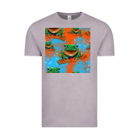 Vintage Zinc funny frogs seamless pattern Vintage Tee - HRA Design Shop