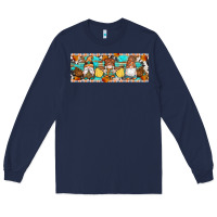 Navy Fall Gnomes Long Sleeve Tee - Artiststas