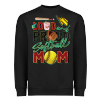 Black loud and proud softball mom Heavyweight Sweatshirt - Zillion Design Studio