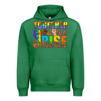 Emerald LGBTQ+ together we rise Urban Hoodie - NancyCooperArtShop