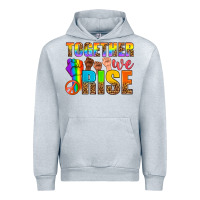 Heather Grey LGBTQ+ together we rise Urban Hoodie - NancyCooperArtShop