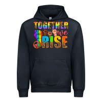 Navy LGBTQ+ together we rise Urban Hoodie - NancyCooperArtShop