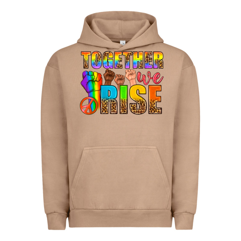 Lgbtq+ Together We Rise Urban Hoodie by NancyCooperArtShop | Teevron