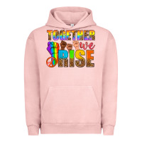 Pigment Salmon LGBTQ+ together we rise Urban Hoodie - NancyCooperArtShop