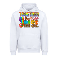 White LGBTQ+ together we rise Urban Hoodie - NancyCooperArtShop